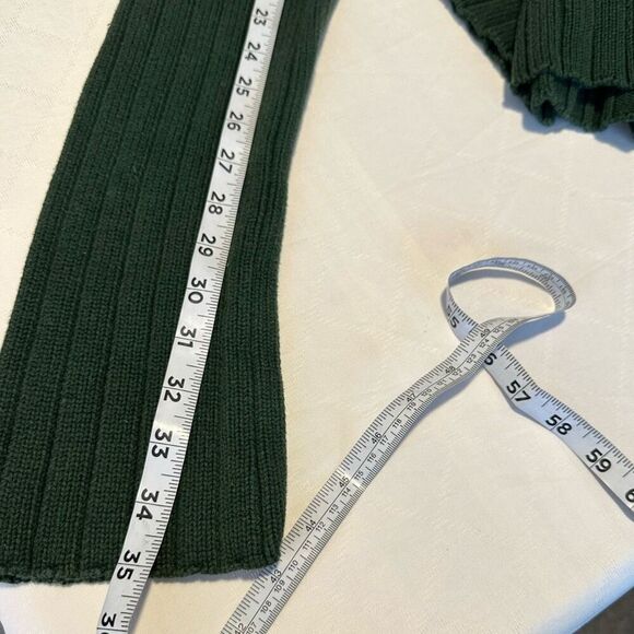 Vintage Abercrombie & Fitch Green Ribbed Knit Sweater Womens Medium Heavyweight - Picture 7 of 7
